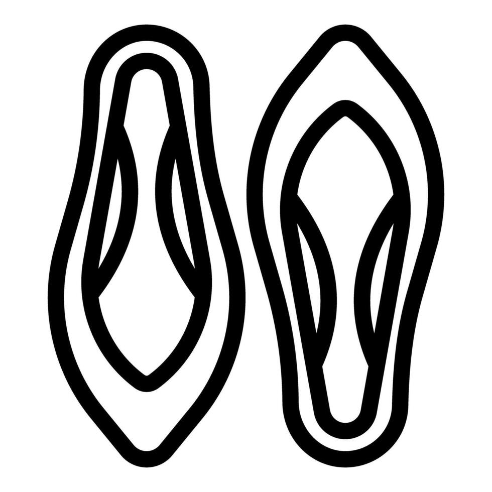 Flip flops icon representing summer vacation and relaxation vector