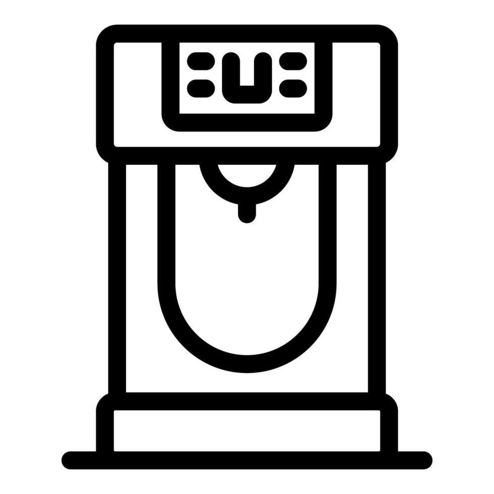 Electric vehicle charging station displaying watts consumption vector