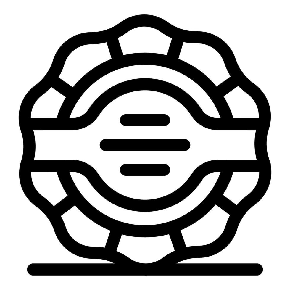 Round label with text space representing quality product guarantee vector