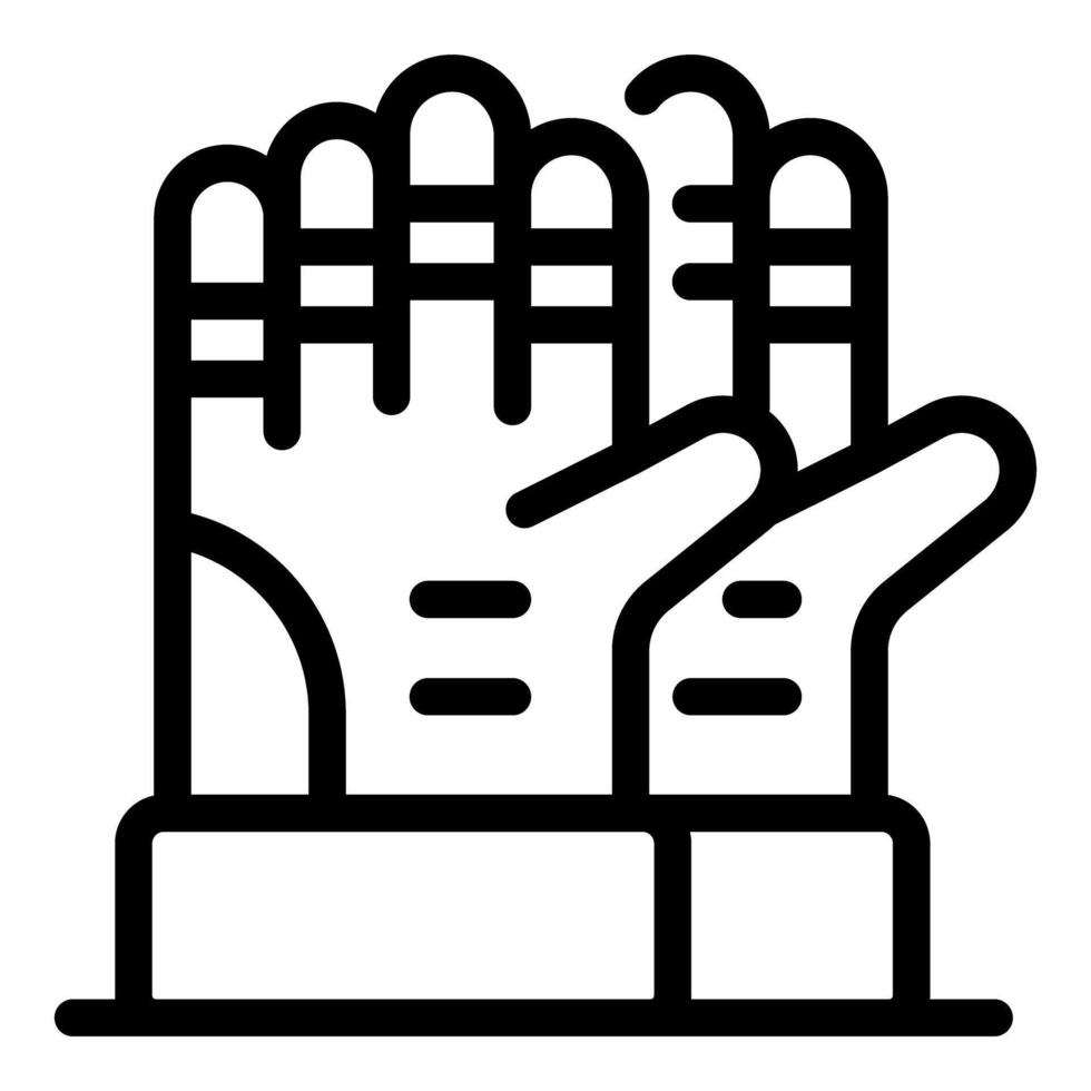 Vr gloves showing virtual reality gaming experience vector