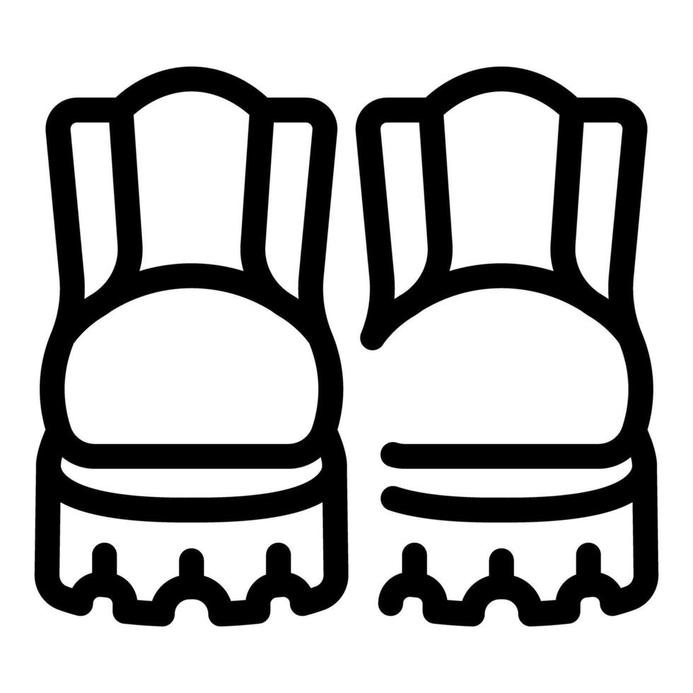 Hiking boots standing on a flat surface, ready for adventure vector
