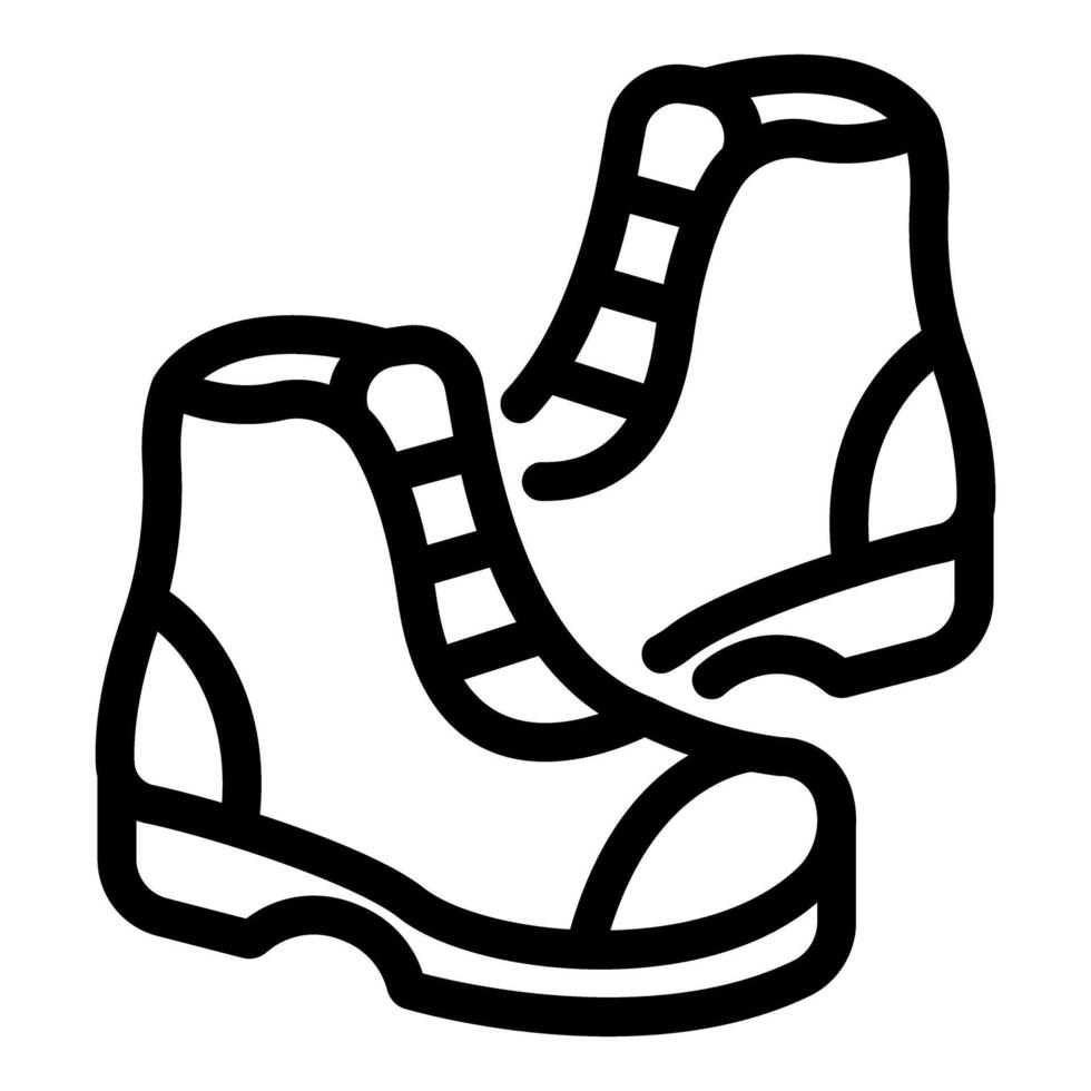 Hiking boots showing modern waterproof trekking footwear vector