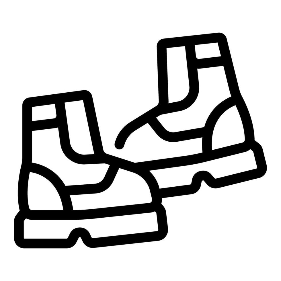 Pair of platform boots showing modern fashion footwear vector