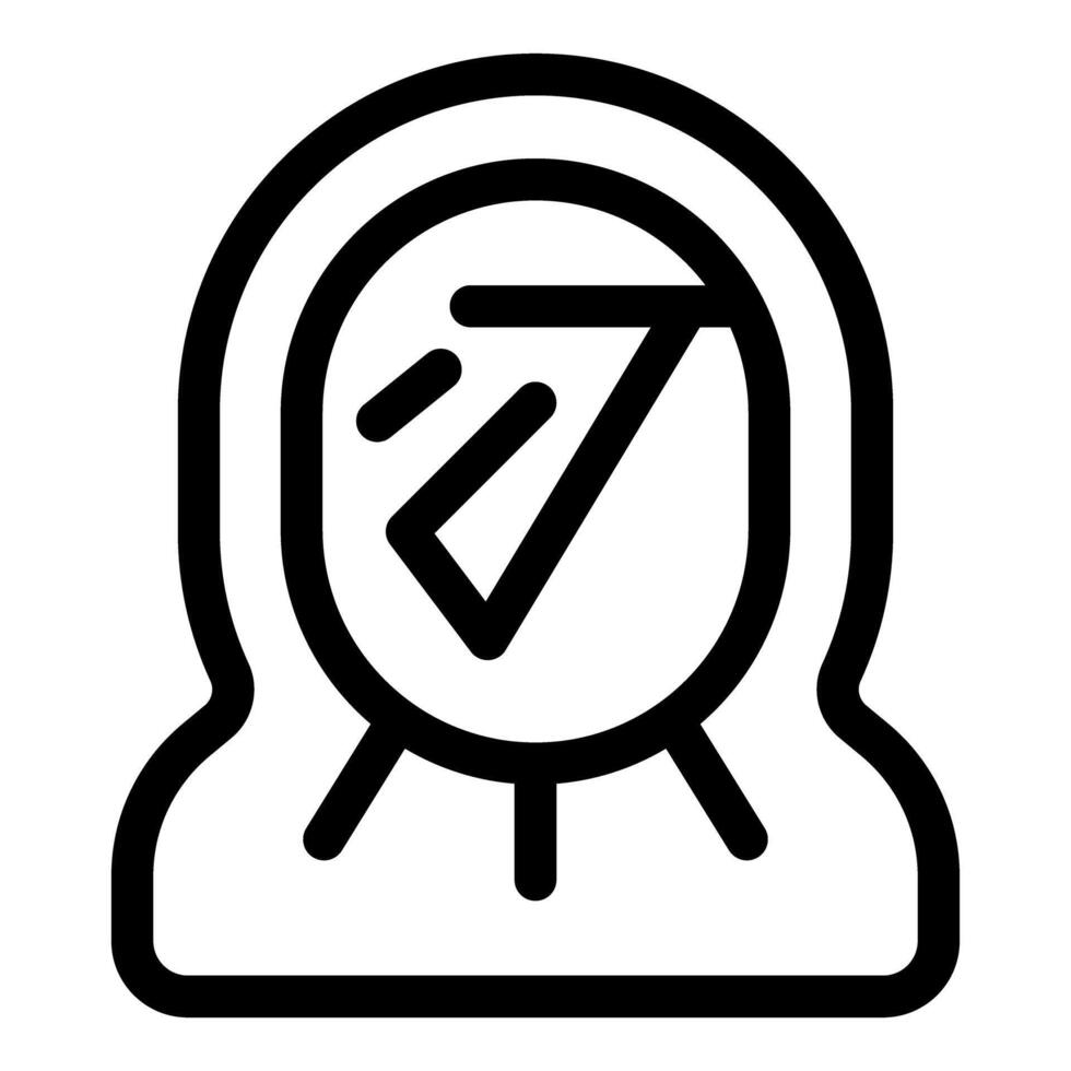 Astronaut helmet protecting from solar radiation with sun rays vector