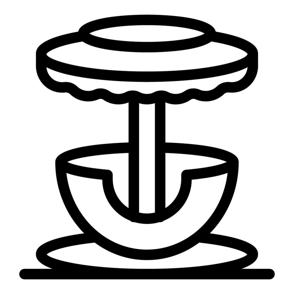 Carousel swing ride spinning under canopy in amusement park icon vector