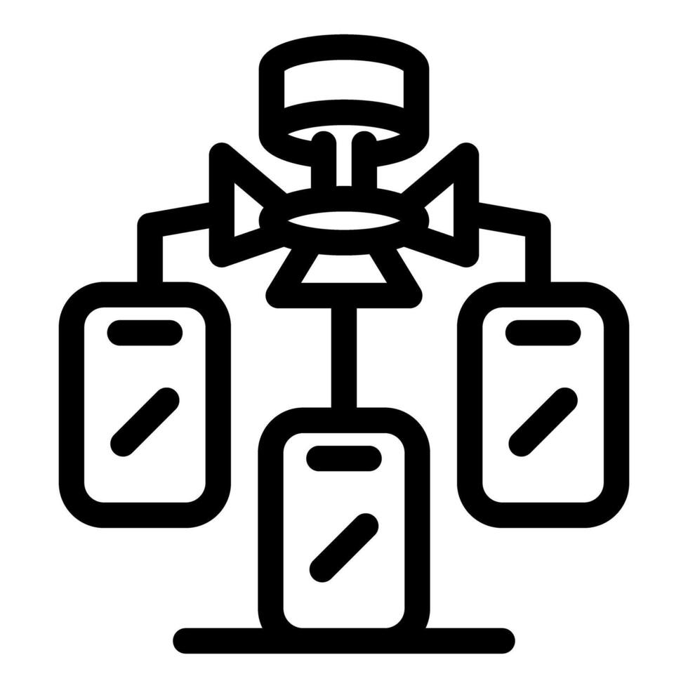 Drone charging multiple smartphones simultaneously using wireless technology vector
