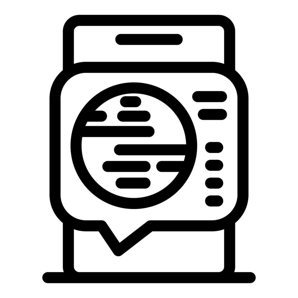 Smart device displaying global communication statistics with speech bubble vector