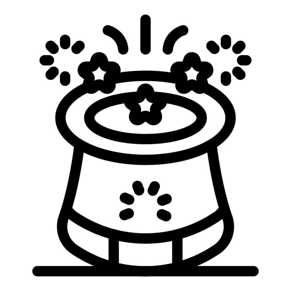 Magic hat with appearing stars and sparkles creating a festive atmosphere vector