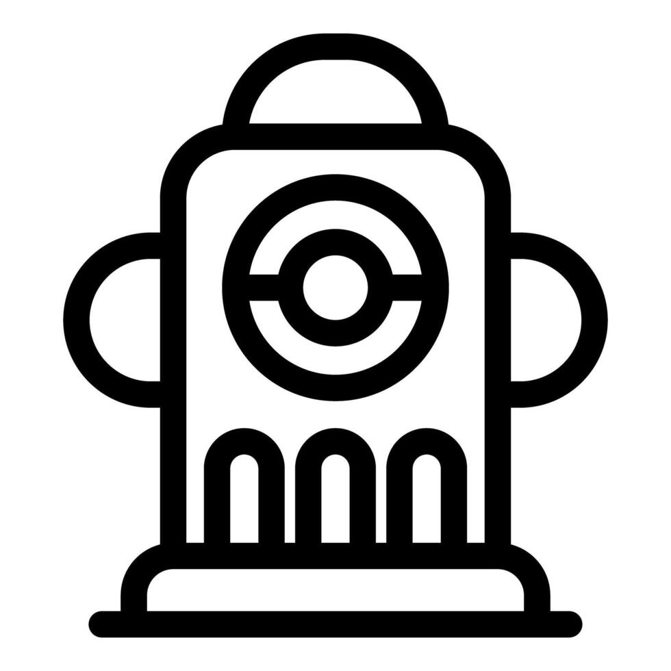 Fire hydrant icon representing firefighting equipment and safety measures vector