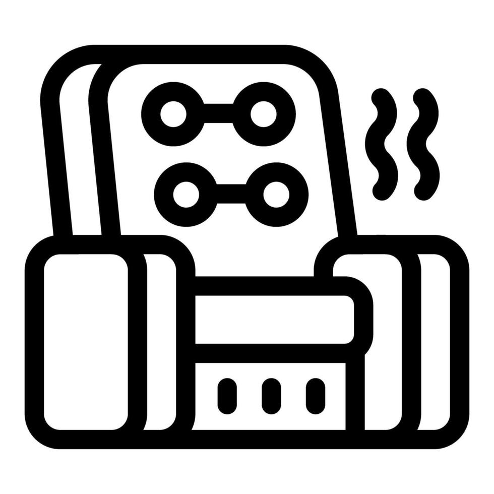 Heated massage chair providing comfort and relaxation in spa or home vector