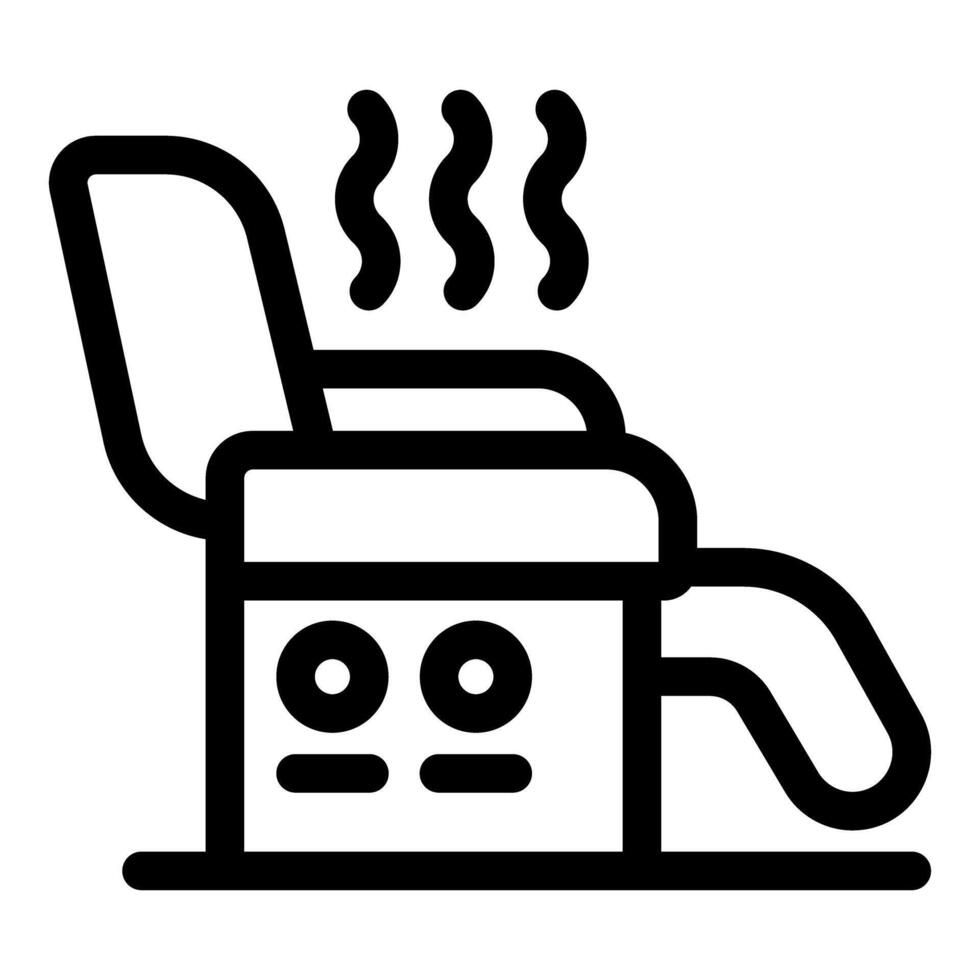 Modern electric deep fryer frying and smoking delicious food vector