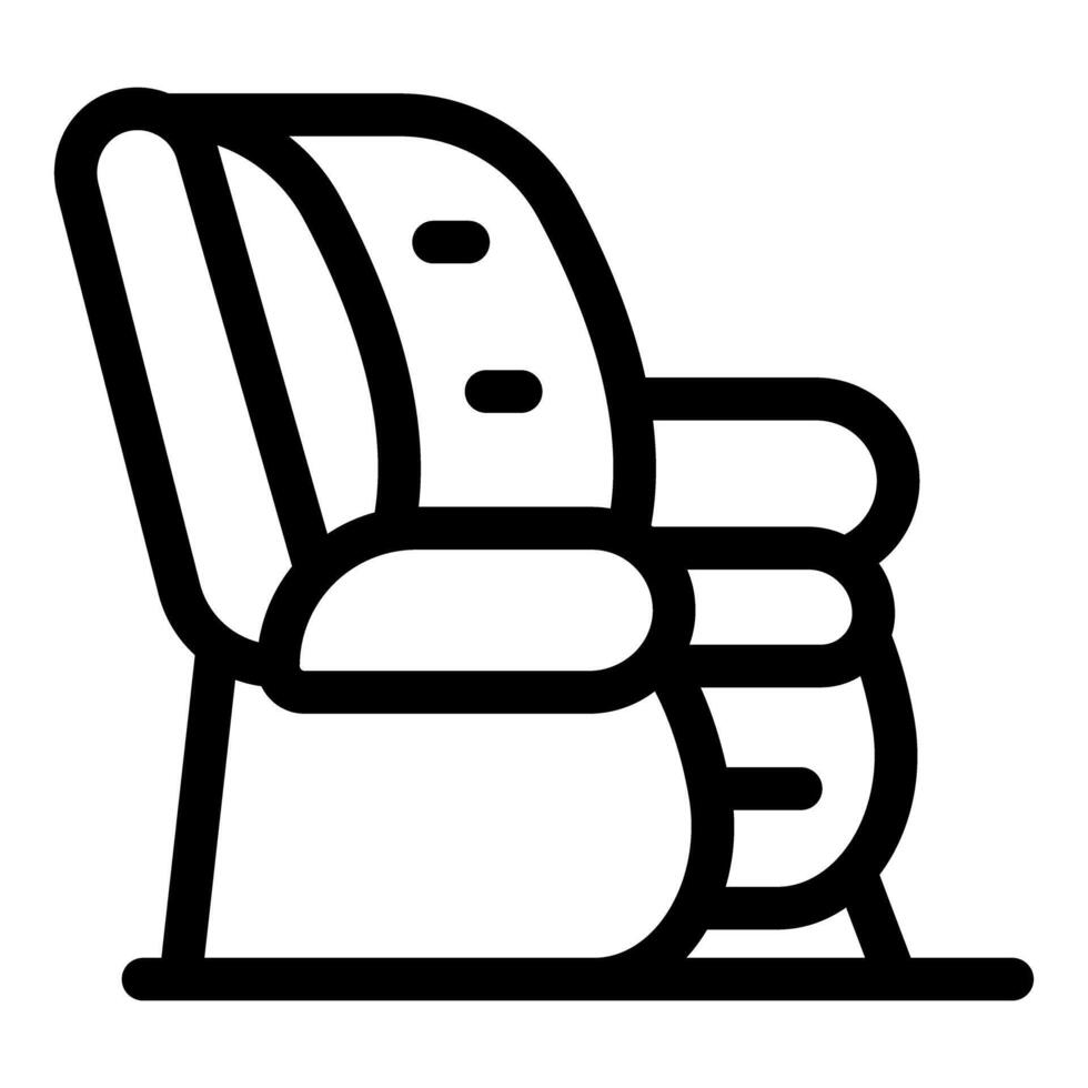 Modern massage chair enhancing relaxation and comfort vector