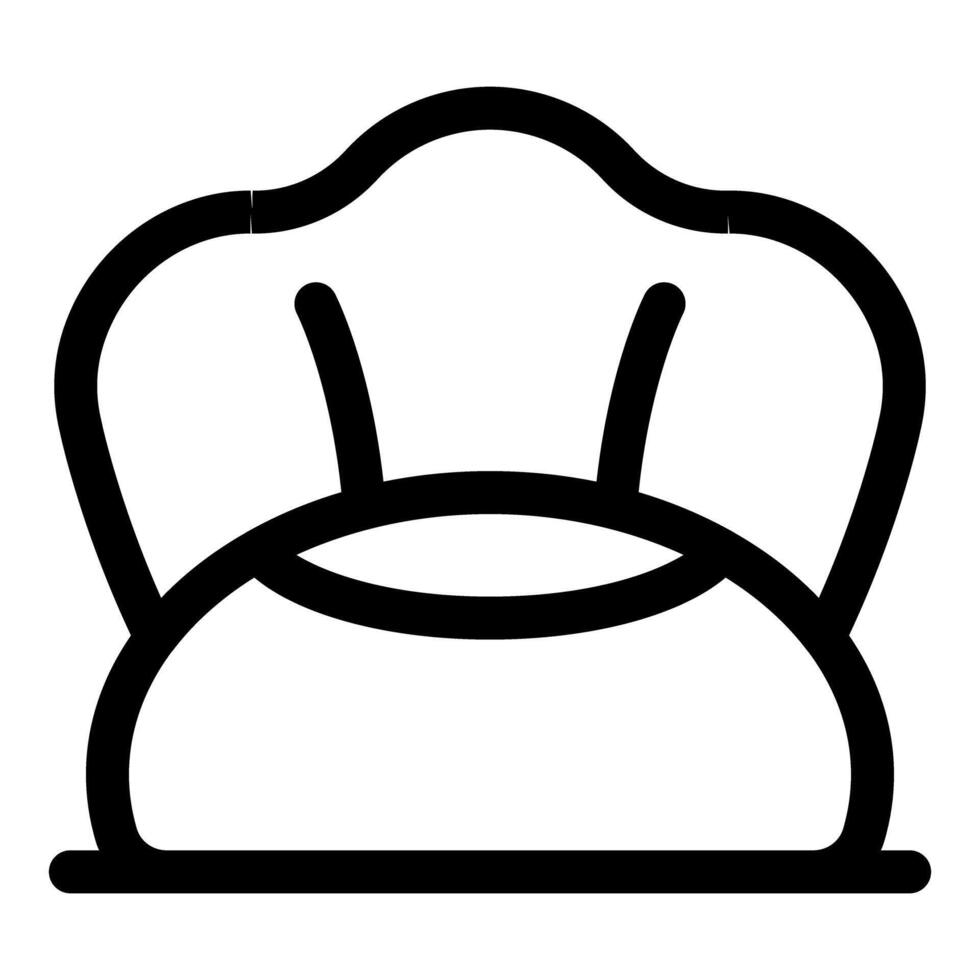 Comfortable modern round armchair with high backrest providing relaxation vector