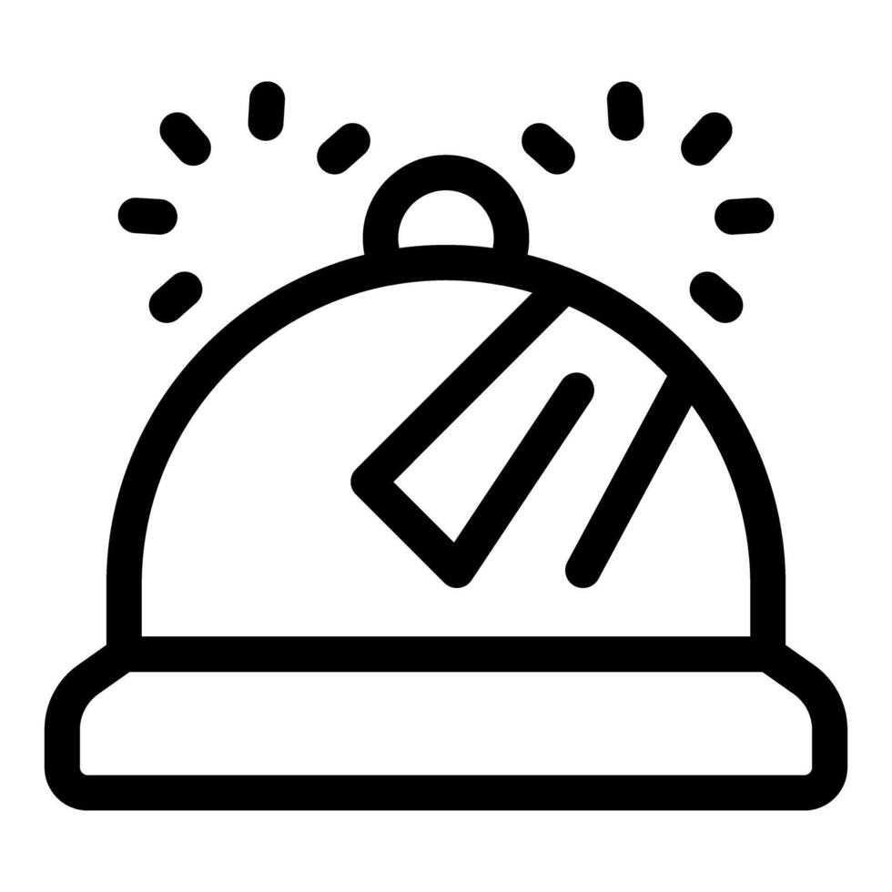 Ringing hotel bell icon signifying service and hospitality vector