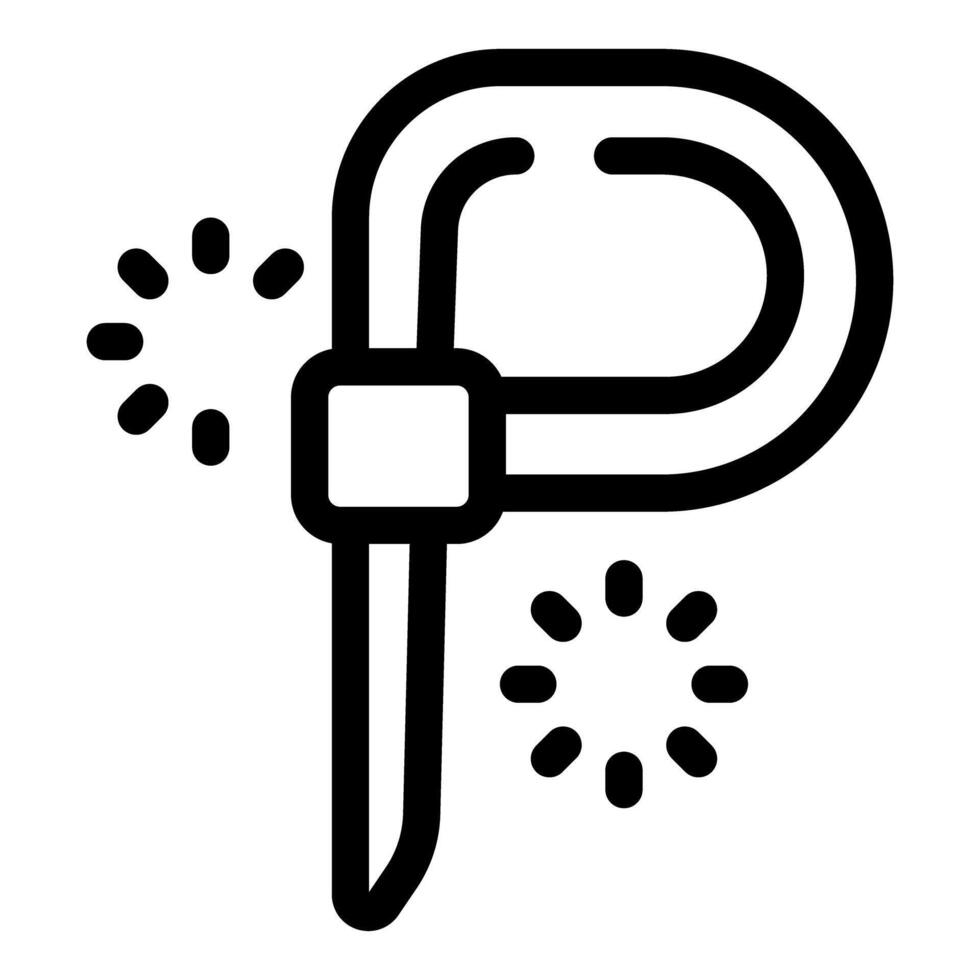 Chiropractic adjustment tool applying pressure with gentle vibrations vector