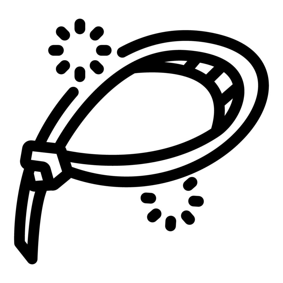 Futuristic helmet protecting head with energy shield displaying rotating lights vector