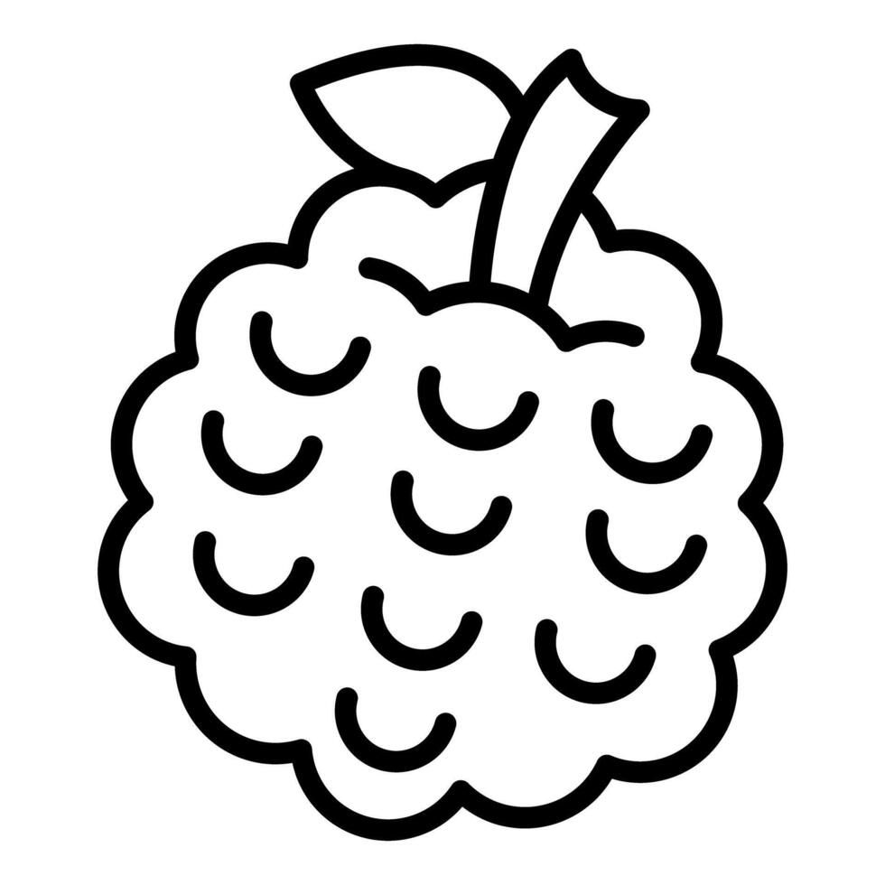 Fresh, ripe, and juicy blackberry icon representing healthy eating and natural sweetness vector