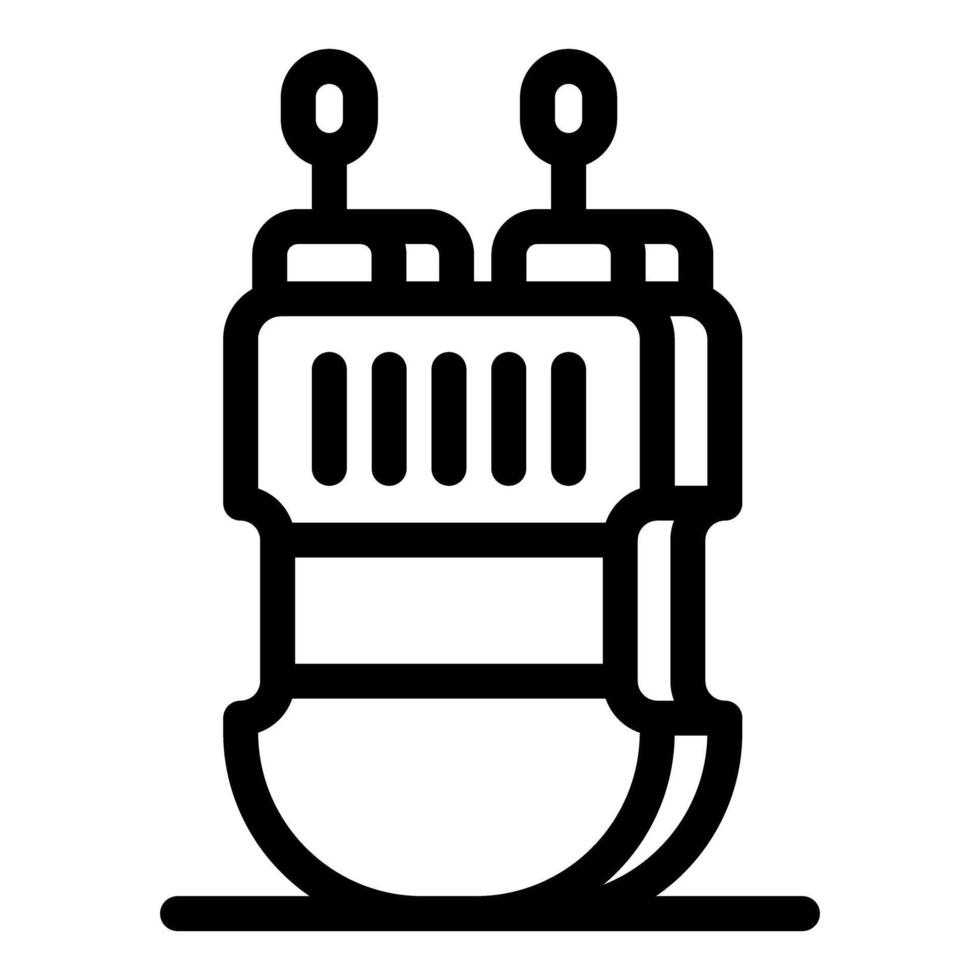 Two walkie talkies standing side by side, ready for communication vector