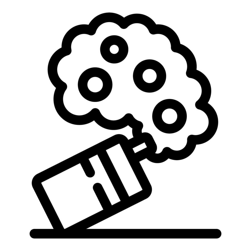 Party popper exploding with confetti and smoke vector