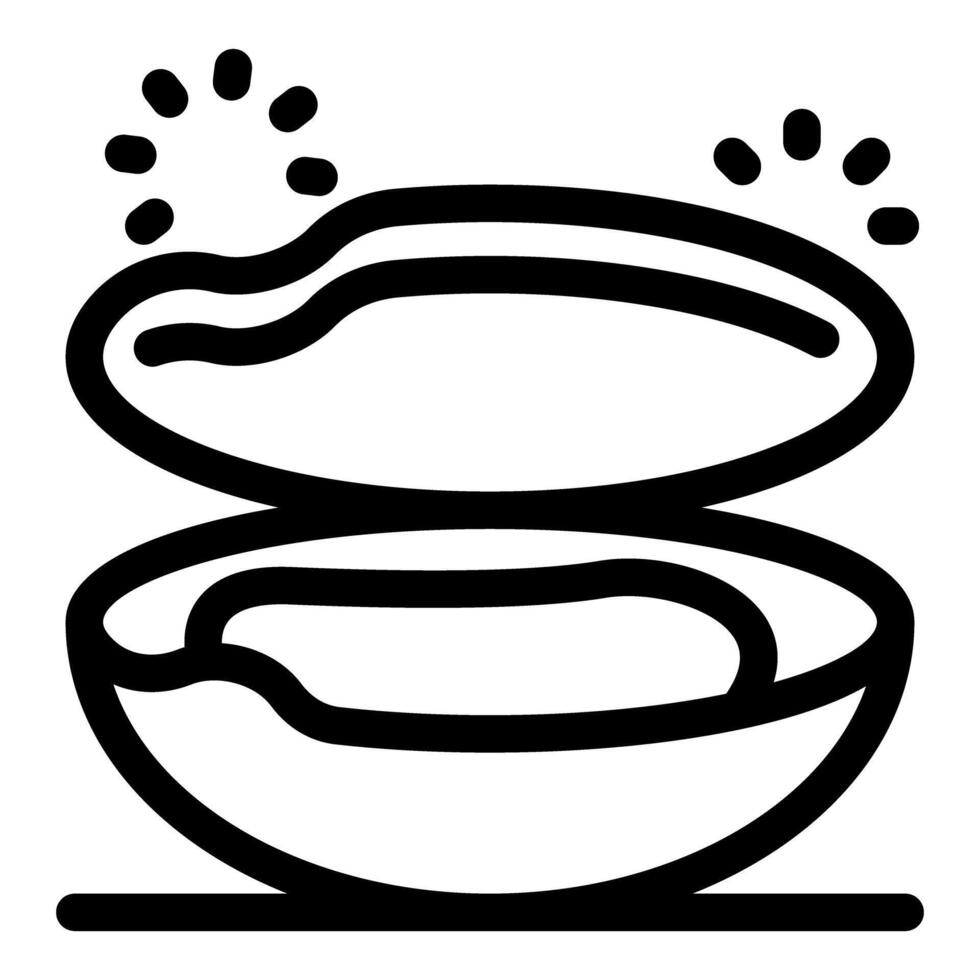 Open mussel icon showing seafood and delicious dish vector