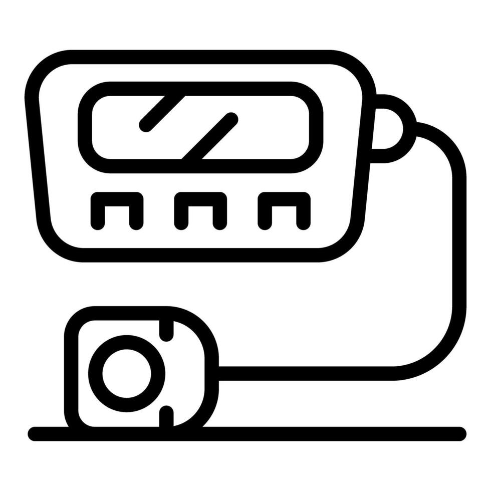 Glucometer measuring blood glucose level icon showing diabetes management vector