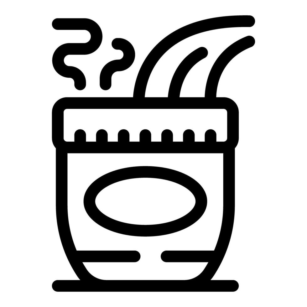 Hot food container releasing aromatic steam, ready to eat meal vector