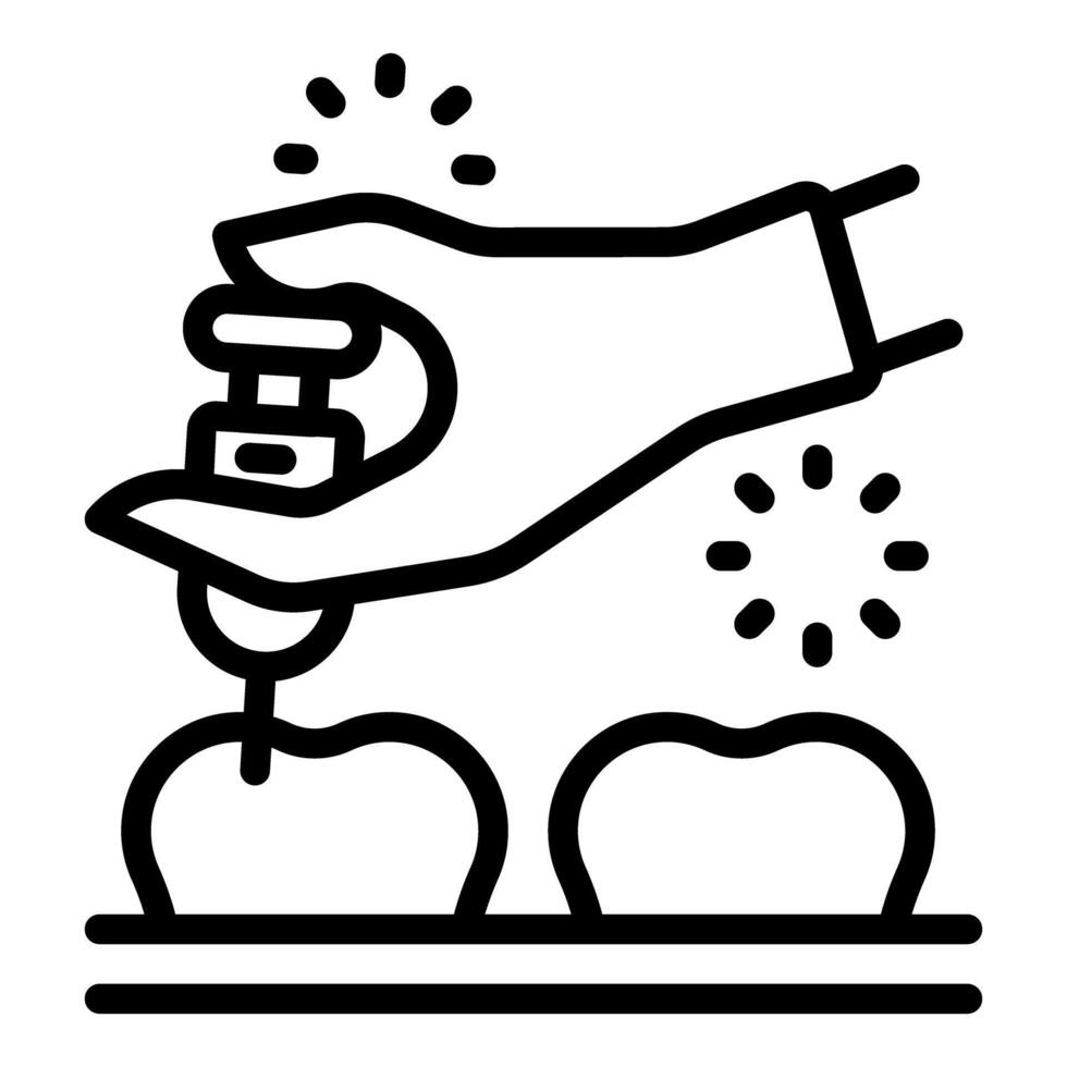 Dentist applying etching gel on teeth for bonding procedure vector