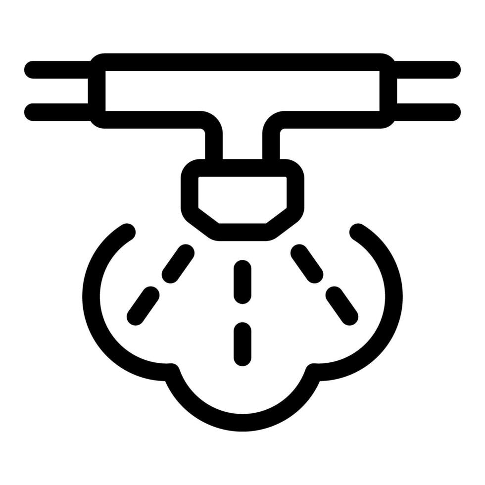 Fire sprinkler extinguishing fire, ensuring safety and preventing property damage vector