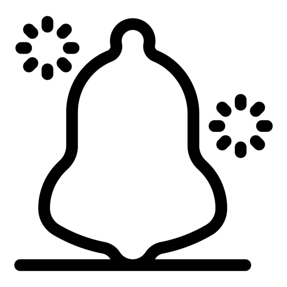 Notification bell is ringing with vibration alert on white background vector