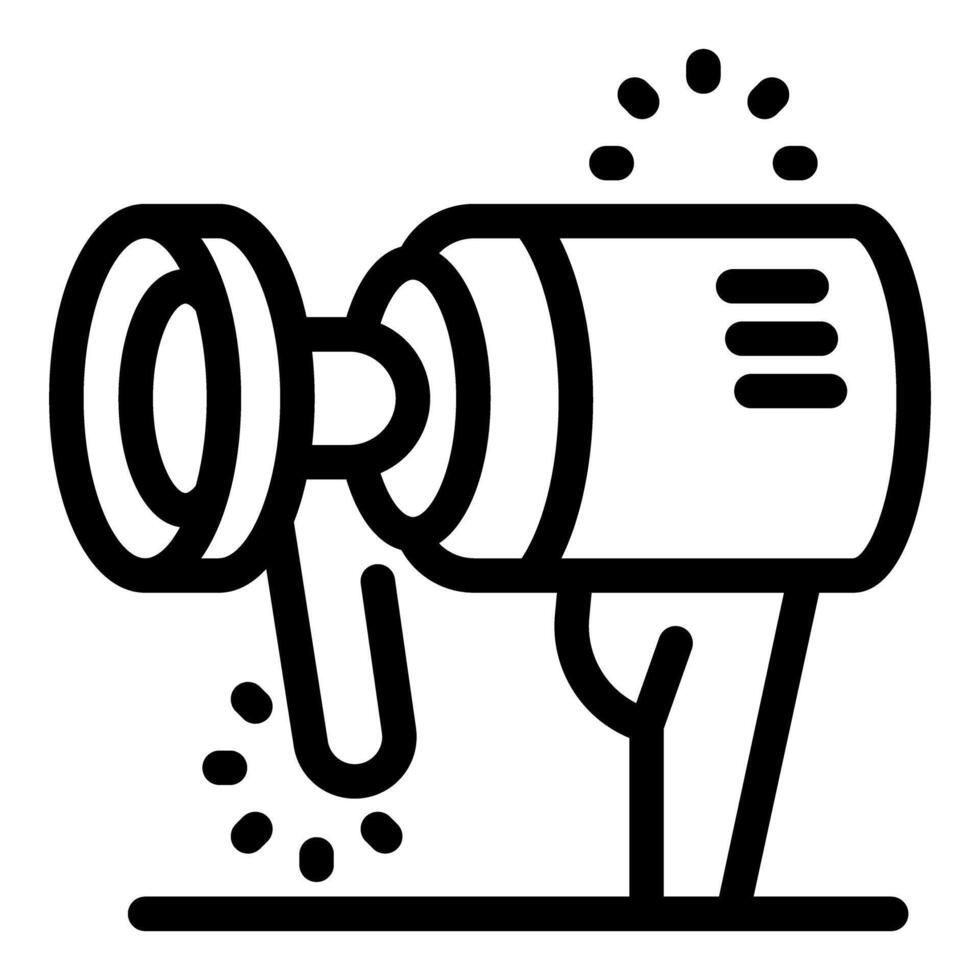 Spotlight projector emitting light beam for show lighting vector