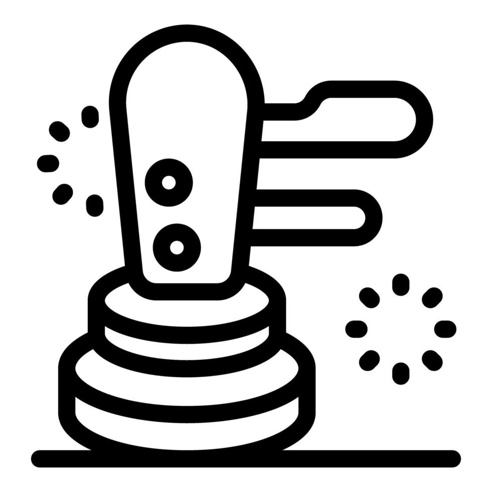 Futuristic handle emitting energy beams, a symbol of technological advancement vector