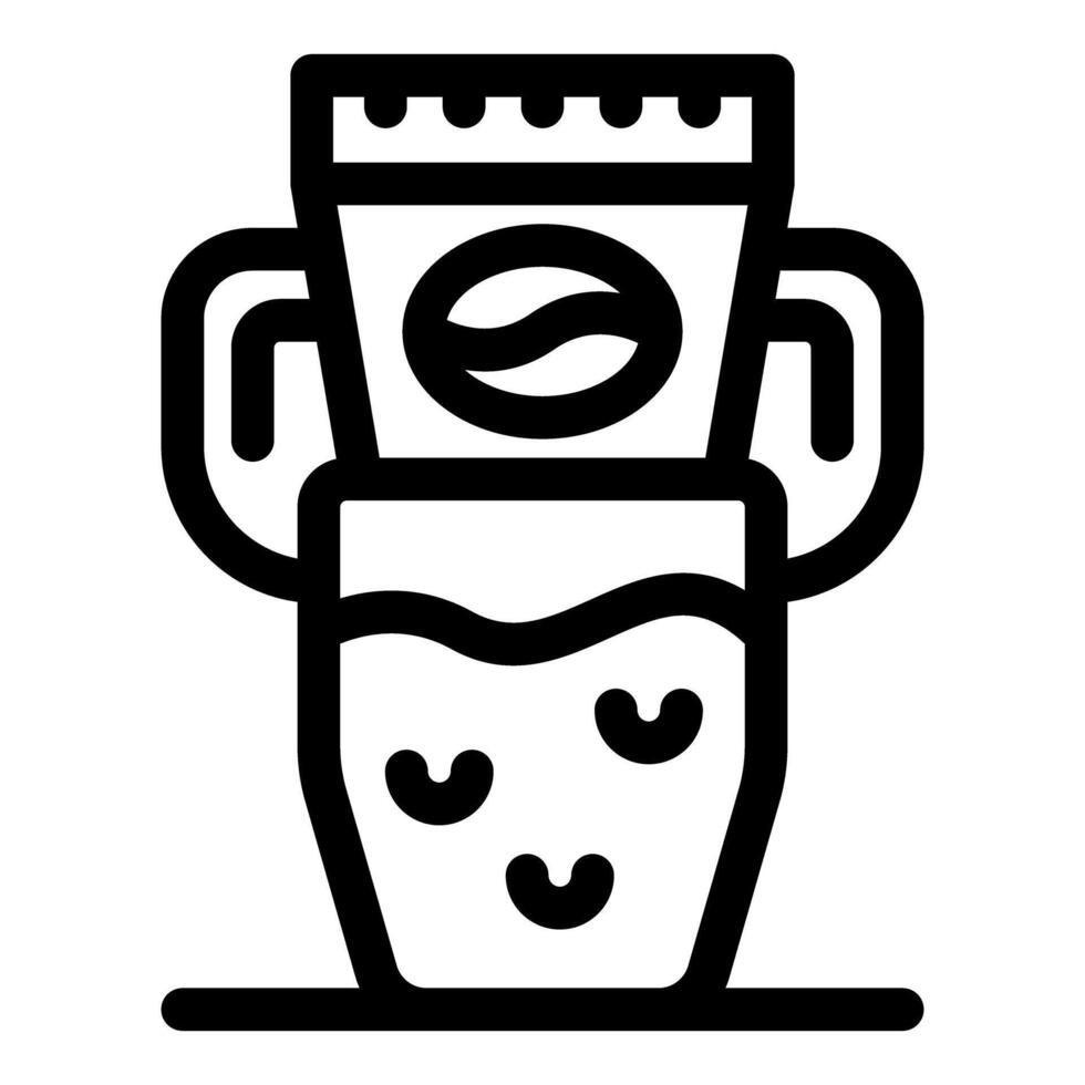 fabricación de cerveza café en un jarra utilizando un filtrar, disfrutando un Fresco taza vector