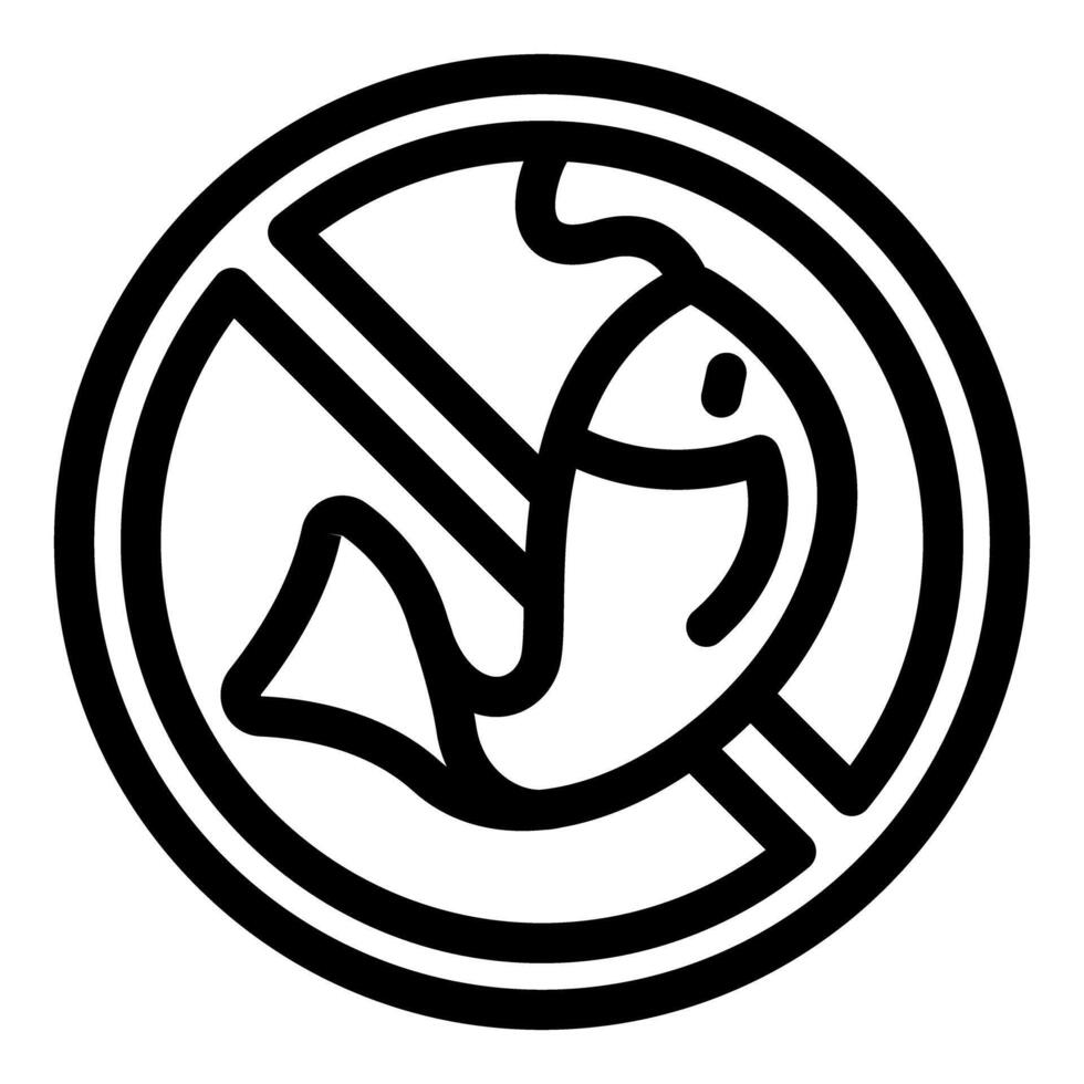 No fish sign illustration vector