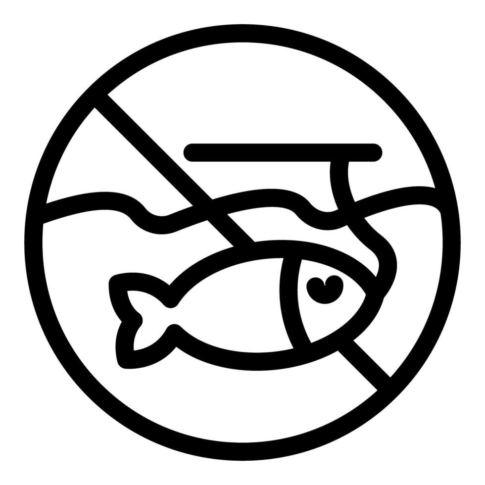 No fishing sign illustration vector