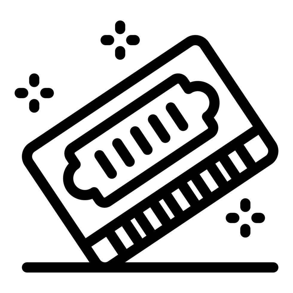 Ram module processes data, boosting computer speed and efficiency vector
