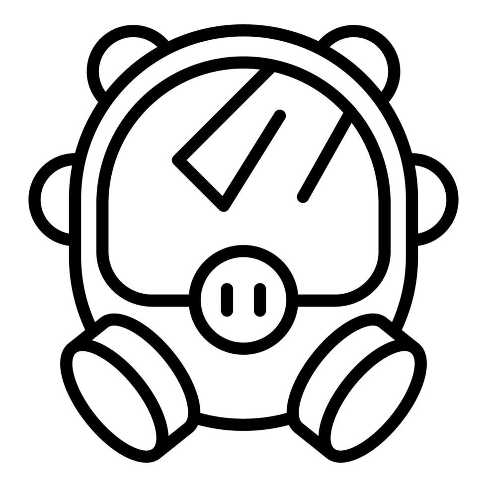 Gas mask protecting from toxic fumes and viruses icon vector