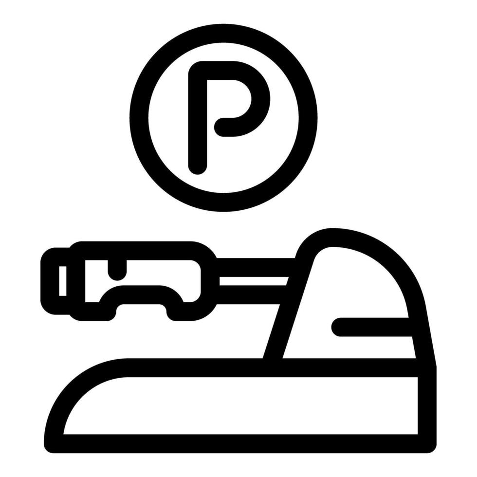 Parking brake lever engaging parking mode in car vector