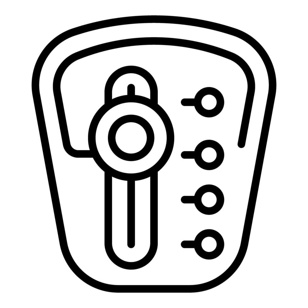 Car gear stick showing shifting gears while driving vector