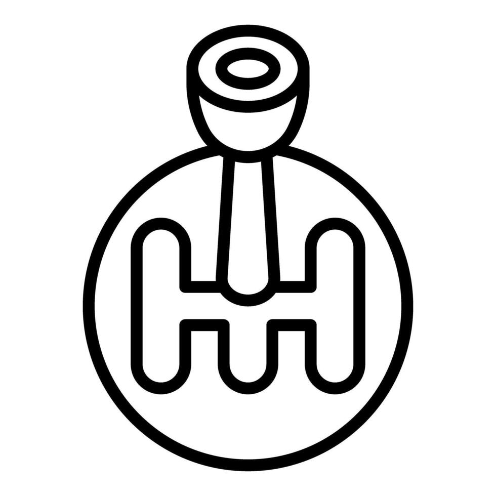 Manual transmission gear stick shifting showing reverse, neutral, and drive gears vector