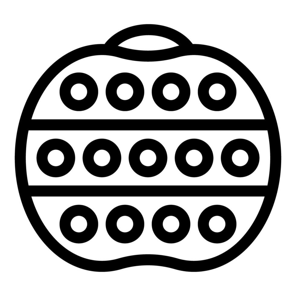 Pop it fidget toy showing rows of bubbles for stress relief vector