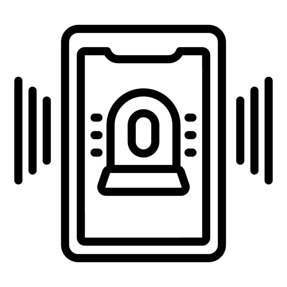 Smartphone showing zero notifications with sound off icon vector