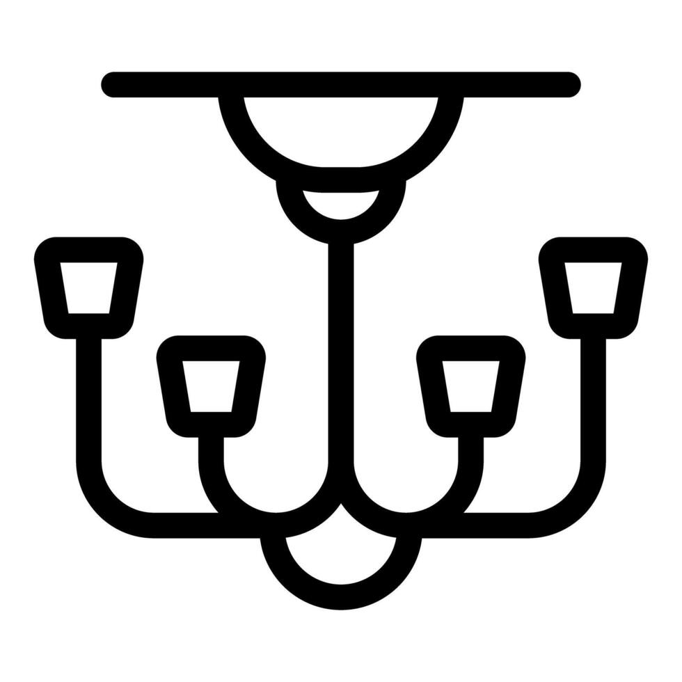Elegant chandelier hanging from ceiling, bringing light and style to room vector