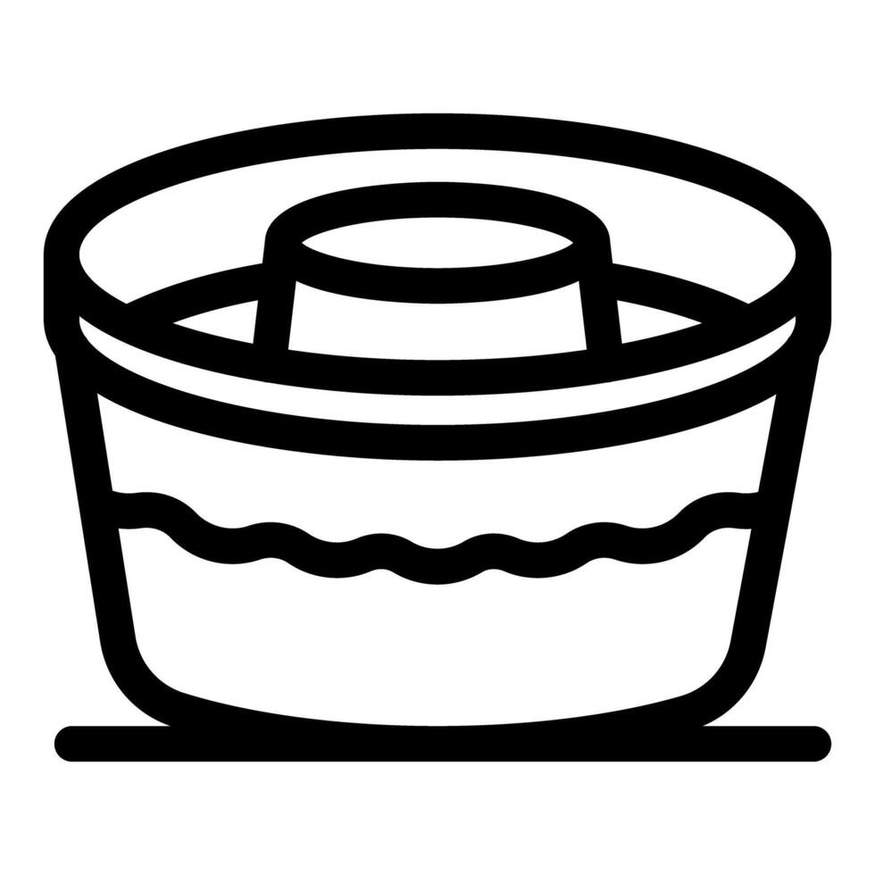 Floating object keeping dry inside container with wavy liquid vector