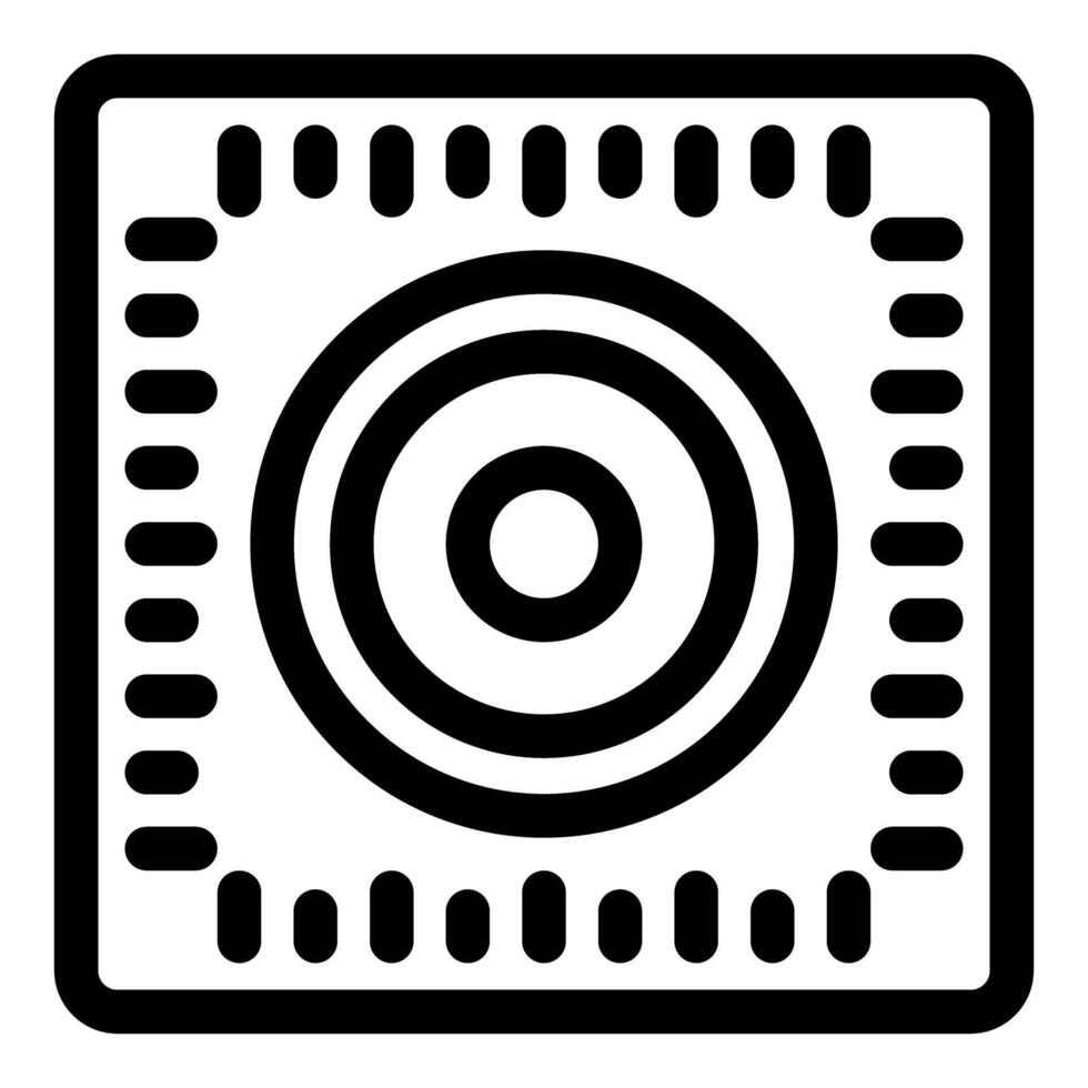 Modern cpu chip processing data, technological advancement in computing vector