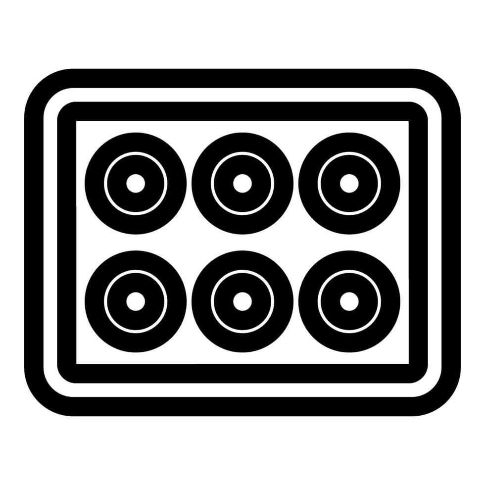 Sound system showing six speakers playing loud music vector