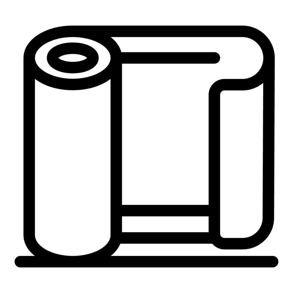 Yoga mat roll representing healthy lifestyle and fitness activities vector