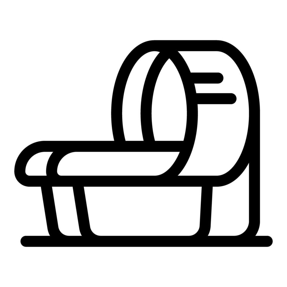 A black and white illustration of a baby's crib vector