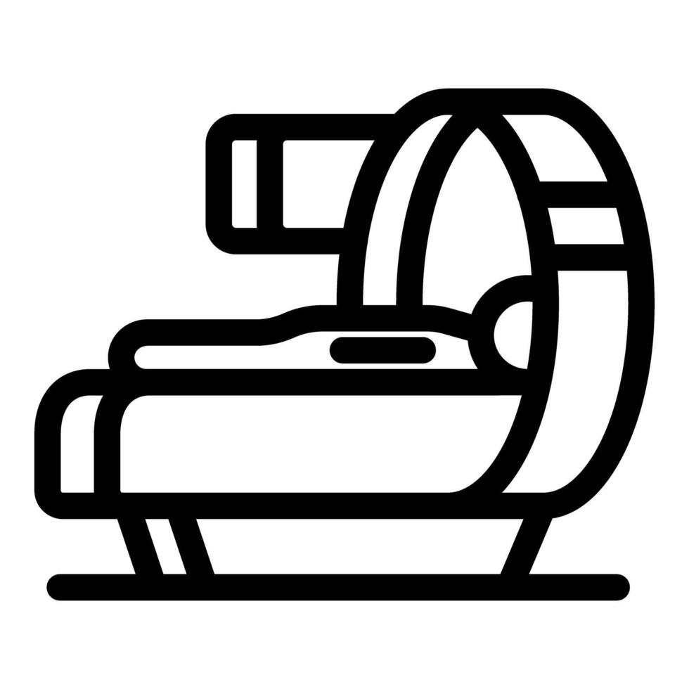 Modern medical equipment performing magnetic resonance imaging scan vector