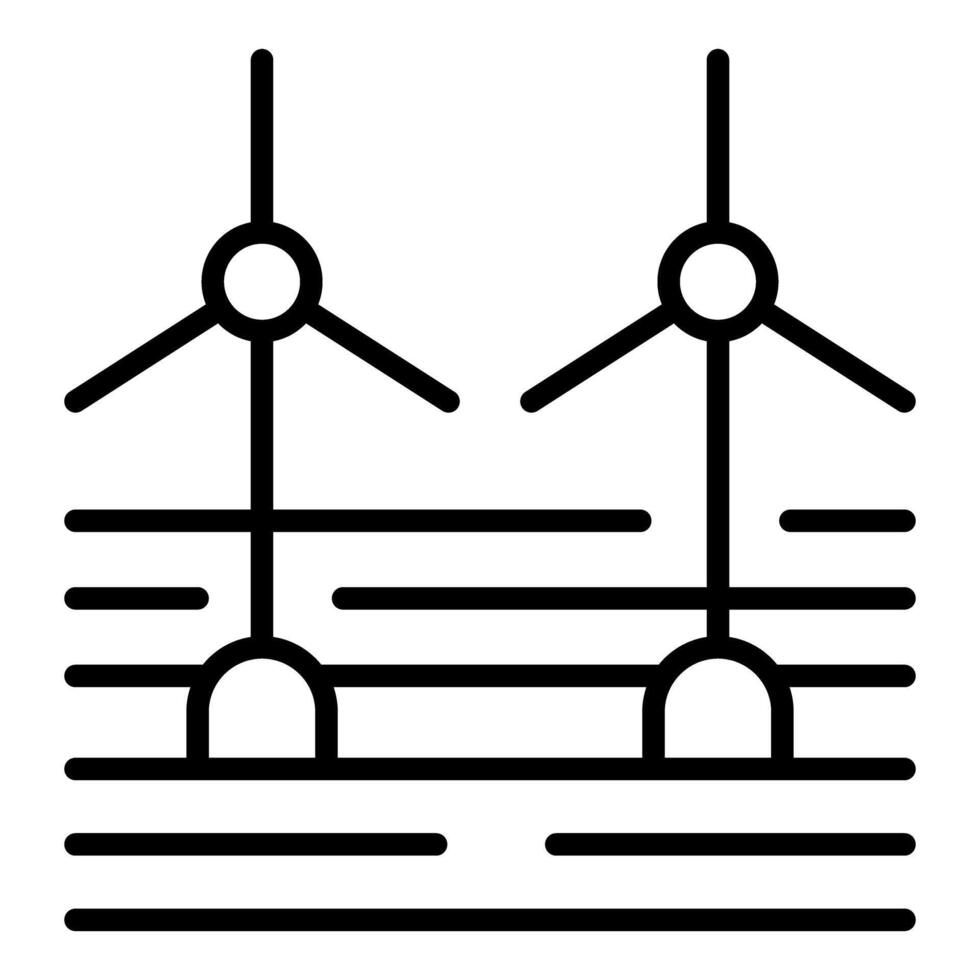 Offshore wind farm generating renewable energy vector