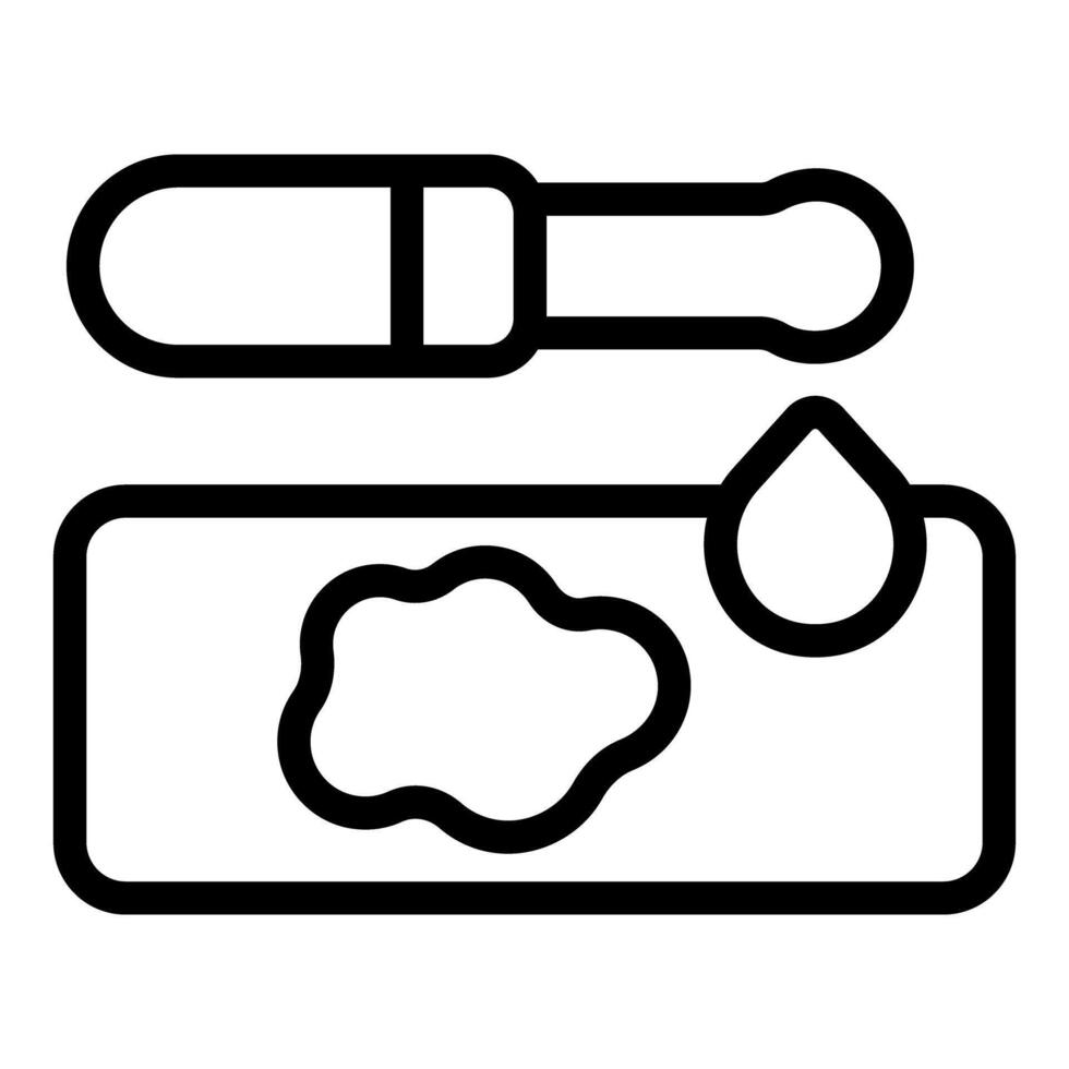 Scientist dropping liquid on microscope slide for analysis vector